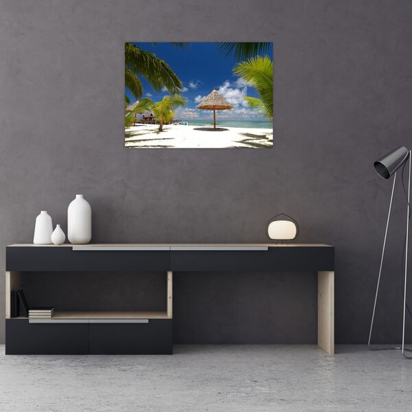 Obraz - Plaża z białym piaskiem (70x50 cm)