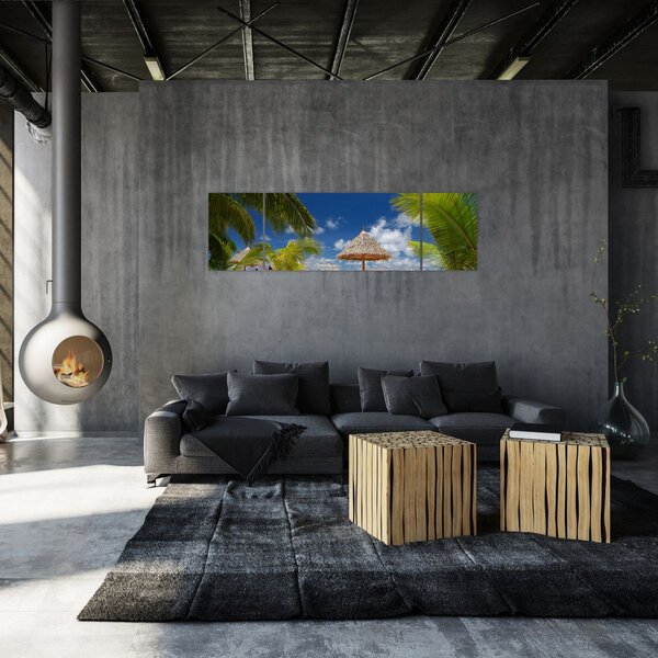 Obraz - Plaża z białym piaskiem (170x50 cm)