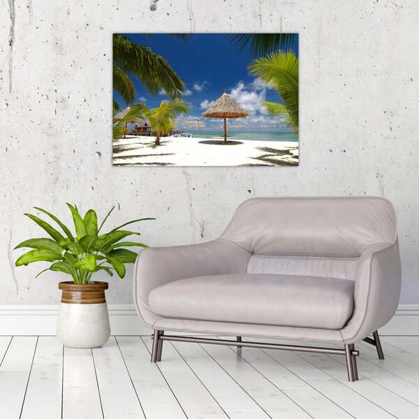Obraz - Plaża z białym piaskiem (70x50 cm)