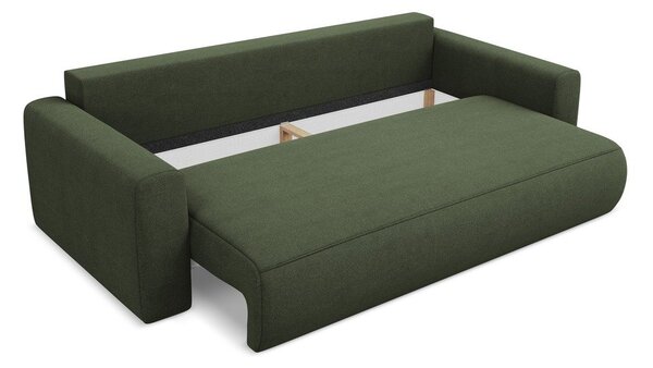 Rozkładana/ze schowkiem sofa w kolorze khaki 238 cm Kapua – Makamii