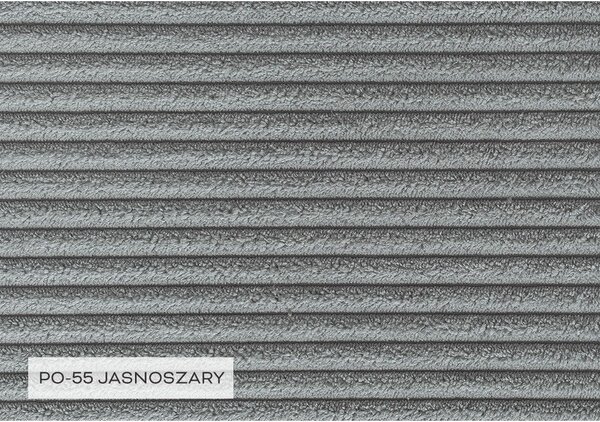 Jasnoszary sztruksowy rozkładany narożnik (prawostronny/w kształcie litery U) Brave Dave – Miuform