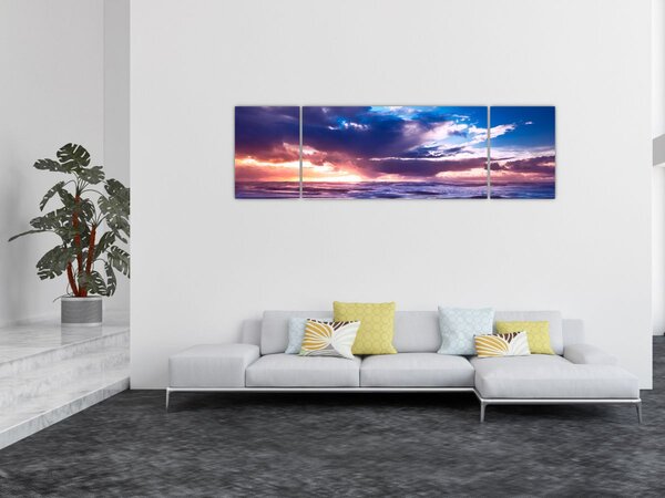 Obraz - Zachód słońca nad morzem (170x50 cm)