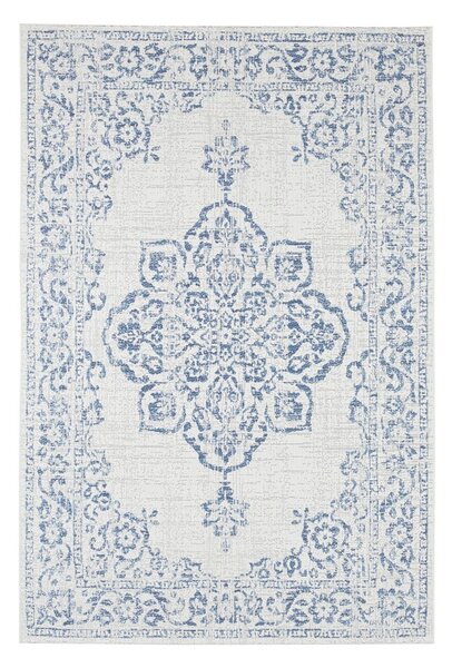 Niebiesko-kremowy dywan odpowiedni na zewnątrz NORTHRUGS Tilos, 120x170 cm