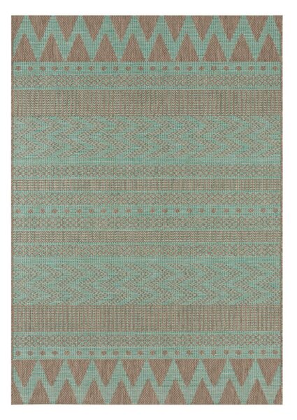 Zielono-beżowy dywan odpowiedni na zewnątrz NORTHRUGS Sidon, 70x140 cm