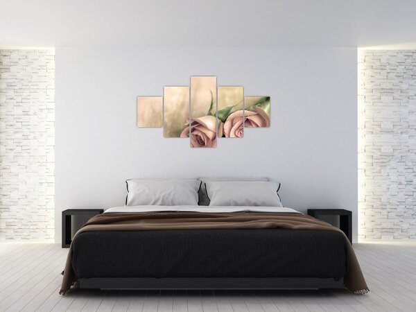 Obraz - Delikatne róże (125x70 cm)