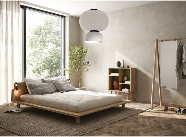 Łóżko dwuosobowe z drewna sosnowego ze stelażem 180x200 cm Peek – Karup Design