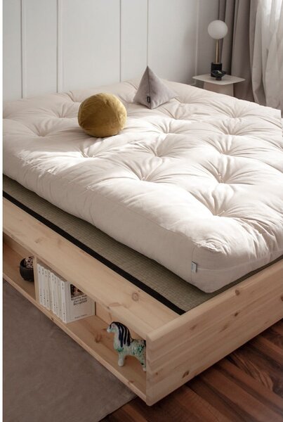 Łóżko dwuosobowe z drewna sosnowego ze stelażem 160x200 cm Ziggy – Karup Design