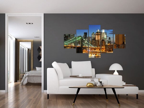 Obraz - Most z Nowym Jorkiem (125x70 cm)