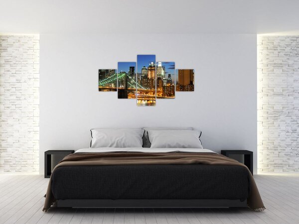 Obraz - Most z Nowym Jorkiem (125x70 cm)