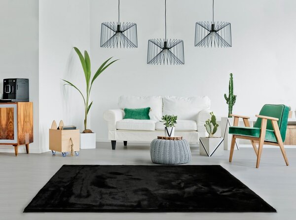 Czarny dywan Universal Fox Liso, 160x230 cm