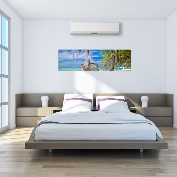 Obraz - Hamak na plaży (170x50 cm)