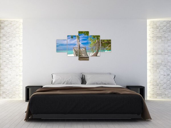 Obraz - Hamak na plaży (125x70 cm)