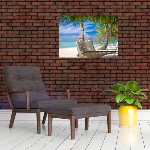 Obraz - Hamak na plaży (70x50 cm)