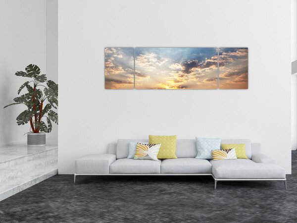 Obraz - Słonie wędrujące po sawannie (170x50 cm)