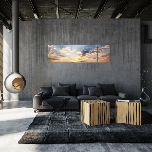 Obraz - Słonie wędrujące po sawannie (170x50 cm)