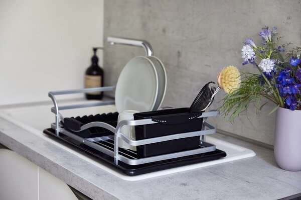 Czarny ociekacz do naczyń Wenko Drip Aluminium