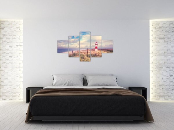 Obraz - Czerwona latarnia morska (125x70 cm)