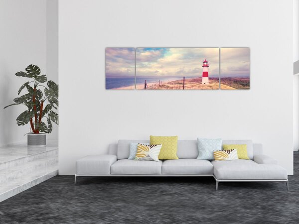 Obraz - Czerwona latarnia morska (170x50 cm)