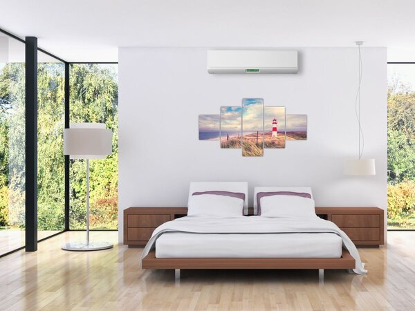 Obraz - Czerwona latarnia morska (125x70 cm)