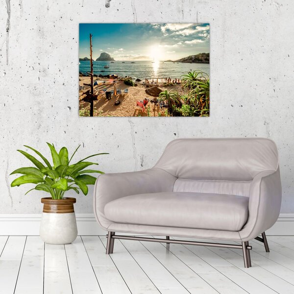 Obraz - Plaża z ludźmi (70x50 cm)