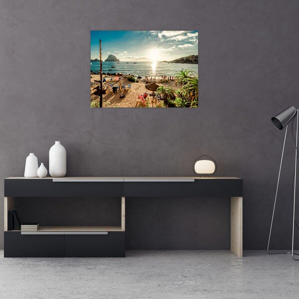 Obraz - Plaża z ludźmi (70x50 cm)