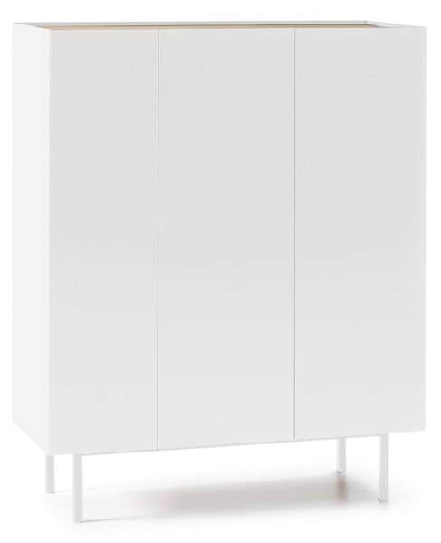 Biała wysoka komoda w dekorze dębu 95x120 cm Arista – Teulat