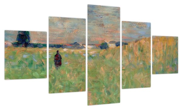 Obraz - Georges Seurat, A Summer Landscape, reprodukcje (125x70 cm)