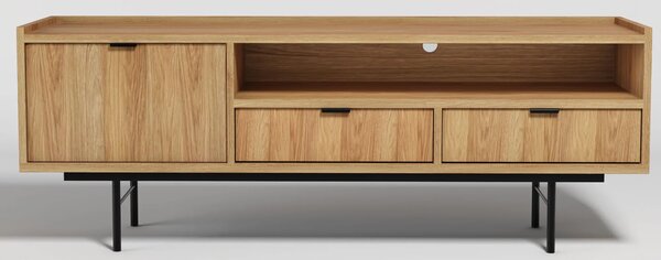 Szafka pod telewizor na nóżkach 150 cm hikora naturalna F2-P45