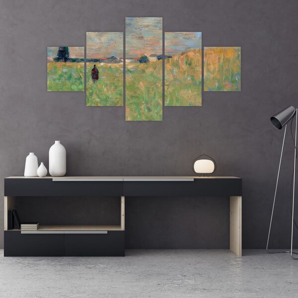 Obraz - Georges Seurat, A Summer Landscape, reprodukcje (125x70 cm)