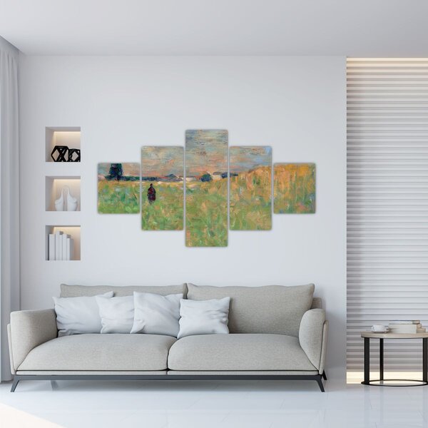Obraz - Georges Seurat, A Summer Landscape, reprodukcje (125x70 cm)
