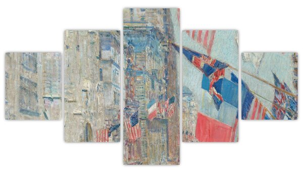 Obraz - Childe Hassam, Allies day, reprodukcje (125x70 cm)