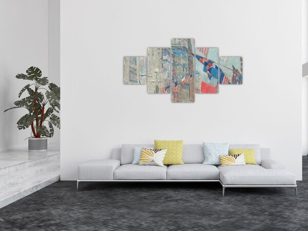 Obraz - Childe Hassam, Allies day, reprodukcje (125x70 cm)