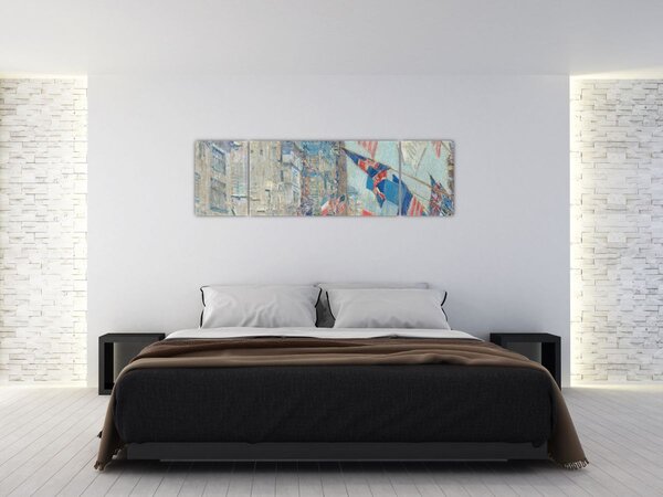 Obraz - Childe Hassam, Allies day, reprodukcje (170x50 cm)