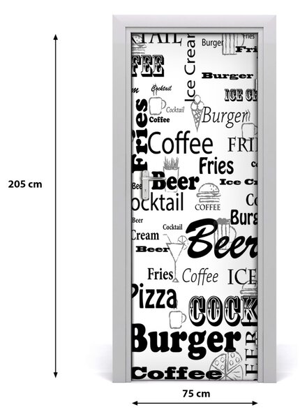 Fototapeta samoprzylepna DRZWI Menu w restauracji
