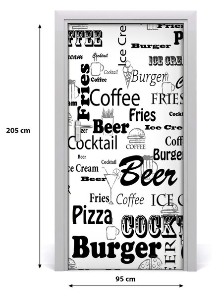 Fototapeta samoprzylepna DRZWI Menu w restauracji