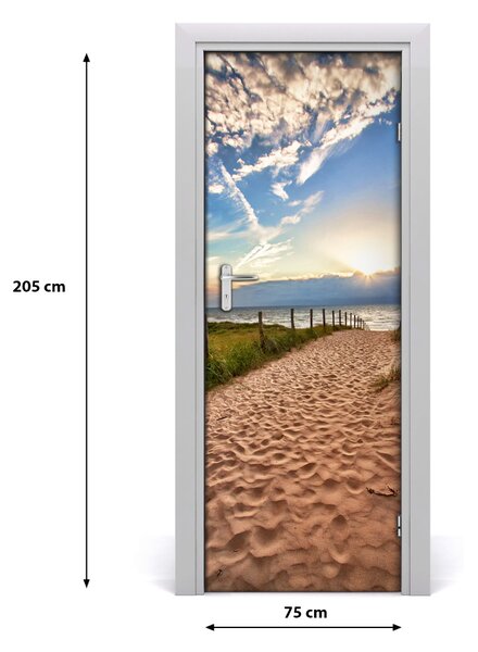 Naklejka fototapeta na drzwi Ścieżka na plażę