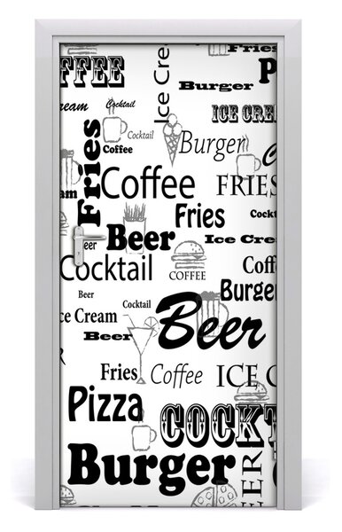Fototapeta samoprzylepna DRZWI Menu w restauracji