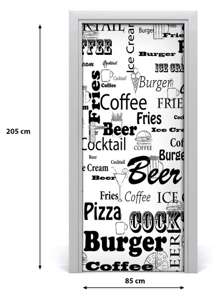 Fototapeta samoprzylepna DRZWI Menu w restauracji