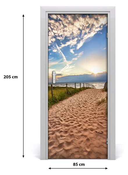 Naklejka fototapeta na drzwi Ścieżka na plażę