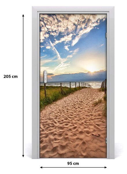 Naklejka fototapeta na drzwi Ścieżka na plażę