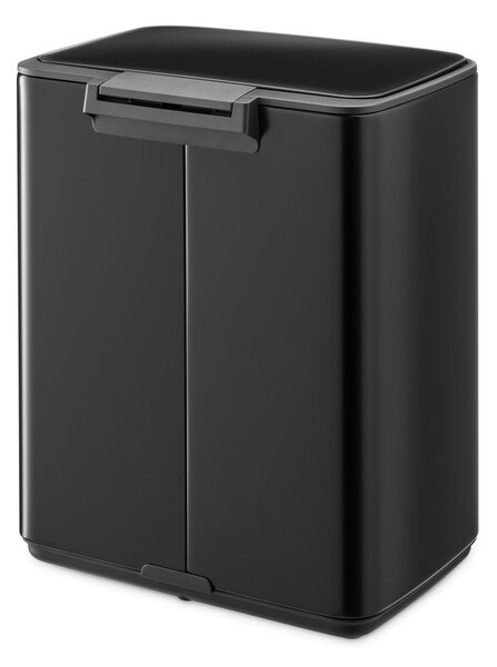 Stalowy kosz na śmieci z pedałem w kolorze matowej czerni 12 l Bo – Brabantia
