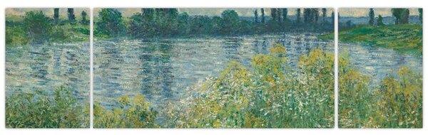 Obraz - Claude Monet, Banks of the Seine, reprodukcje (170x50 cm)