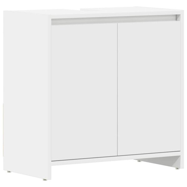 Szafka łazienkowa, biała, 60x33x61 cm, materiał drewnopochodny