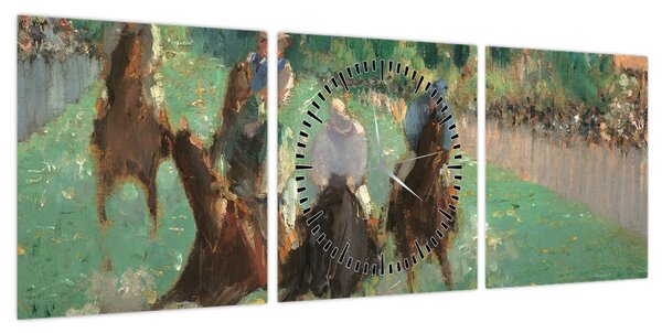 Obraz - Edouard Manet, At the Races, reprodukcje (z zegarem) (90x30 cm)