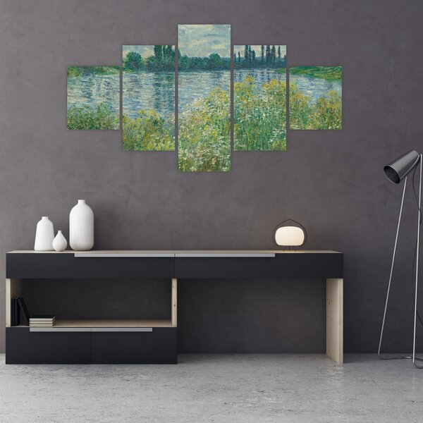 Obraz - Claude Monet, Banks of the Seine, reprodukcje (125x70 cm)