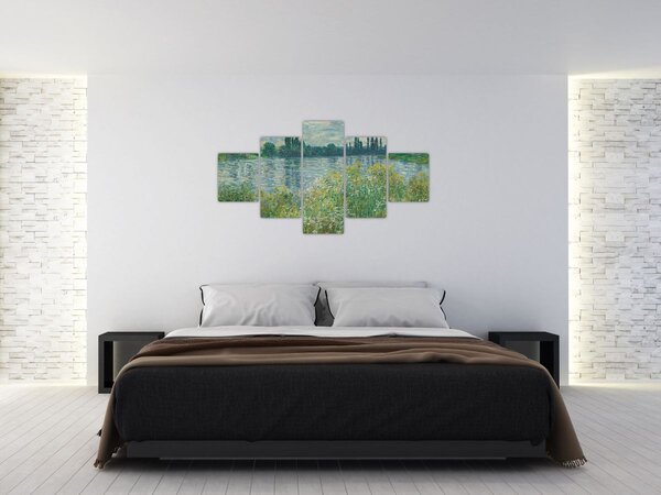 Obraz - Claude Monet, Banks of the Seine, reprodukcje (125x70 cm)