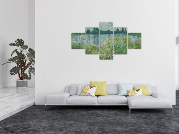 Obraz - Claude Monet, Banks of the Seine, reprodukcje (125x70 cm)