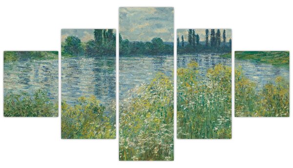 Obraz - Claude Monet, Banks of the Seine, reprodukcje (125x70 cm)