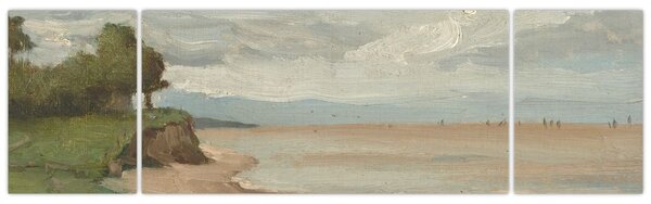 Obraz - Jean-Baptiste-Camille Corot, Beach Near Etretat, reprodukcje (170x50 cm)