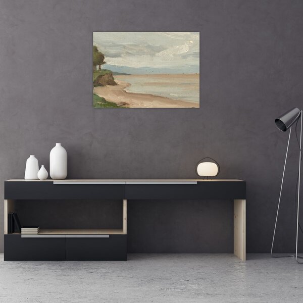 Obraz - Jean-Baptiste-Camille Corot, Beach Near Etretat, reprodukcje (70x50 cm)